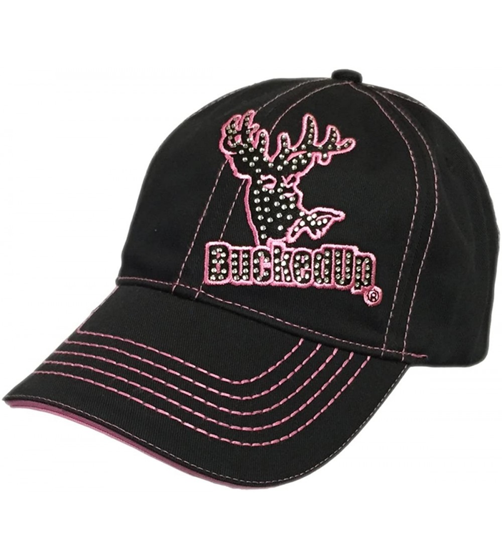 Baseball Caps BuckedUp Apparel Black Pink Bling Hat - CK11XUH82H5 $21.56