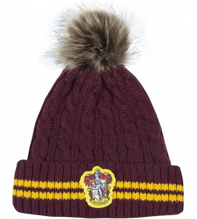 Skullies & Beanies Harry Potter Beanie Hat Knit Cap - Official - Pompom Gryffindor - CC18CINOMCU $15.67
