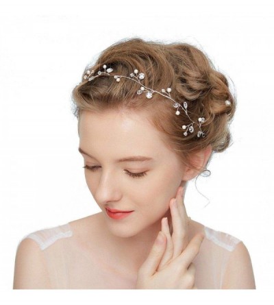 Headbands Delicate Wedding Headband Elegant Rhinestone Headband Crystal Diamond Headpiece for Bridal - CV18Q2Y90TK $11.12
