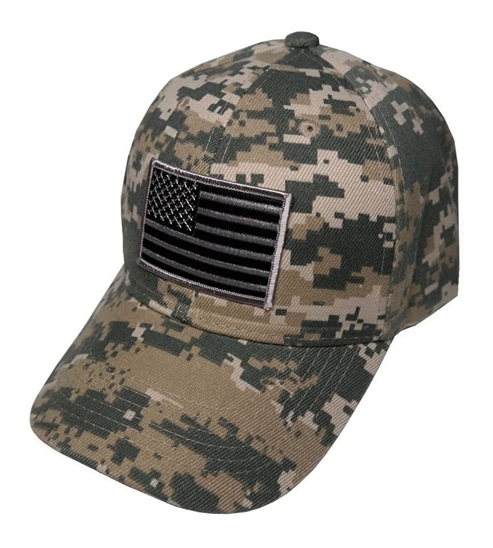 Baseball Caps Men's Army USA Flag Patch Cap - Subdued Grey - CU11QCXN49Z $12.74