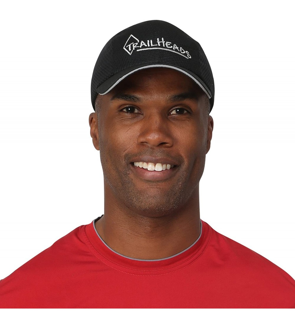 Baseball Caps Race Day Performance Running Hat - The Lightweight- Quick Dry- Sport Cap for Men - Black / Silver Logo - CM1257...