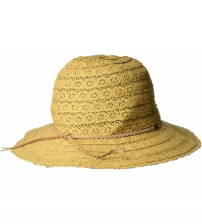 Sun Hats Open Knit Brown Braided Trim Vented Cotton Beach Sun Hat - Coffee - CK12CAFWR5T $17.45