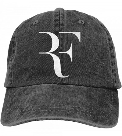 Baseball Caps Baseball Caps Roger Federer Adjustable Pigment Dyed Dad Hat Snapback Unisex - Black - CM1949UMLDO $17.65