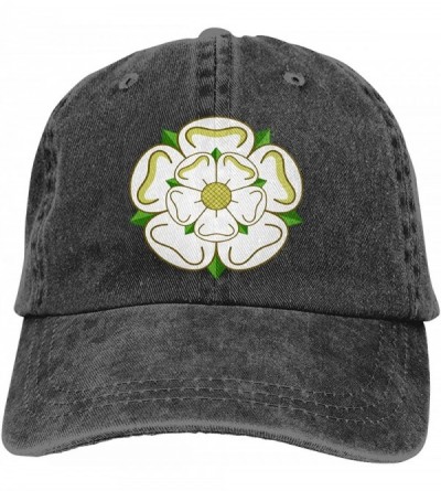 Skullies & Beanies Yorkshire Rose County Flag Unisex Custom Cowboy Hat Sun Hat Adjustable Baseball Cap - Black - CH18SRRCLW0 ...