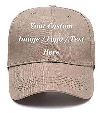 Baseball Caps Men Women Personalized Trucker Hats Customized Adjustable Snapback Baseball Caps Dad Hat - Khaki - CV18E0HH49R ...