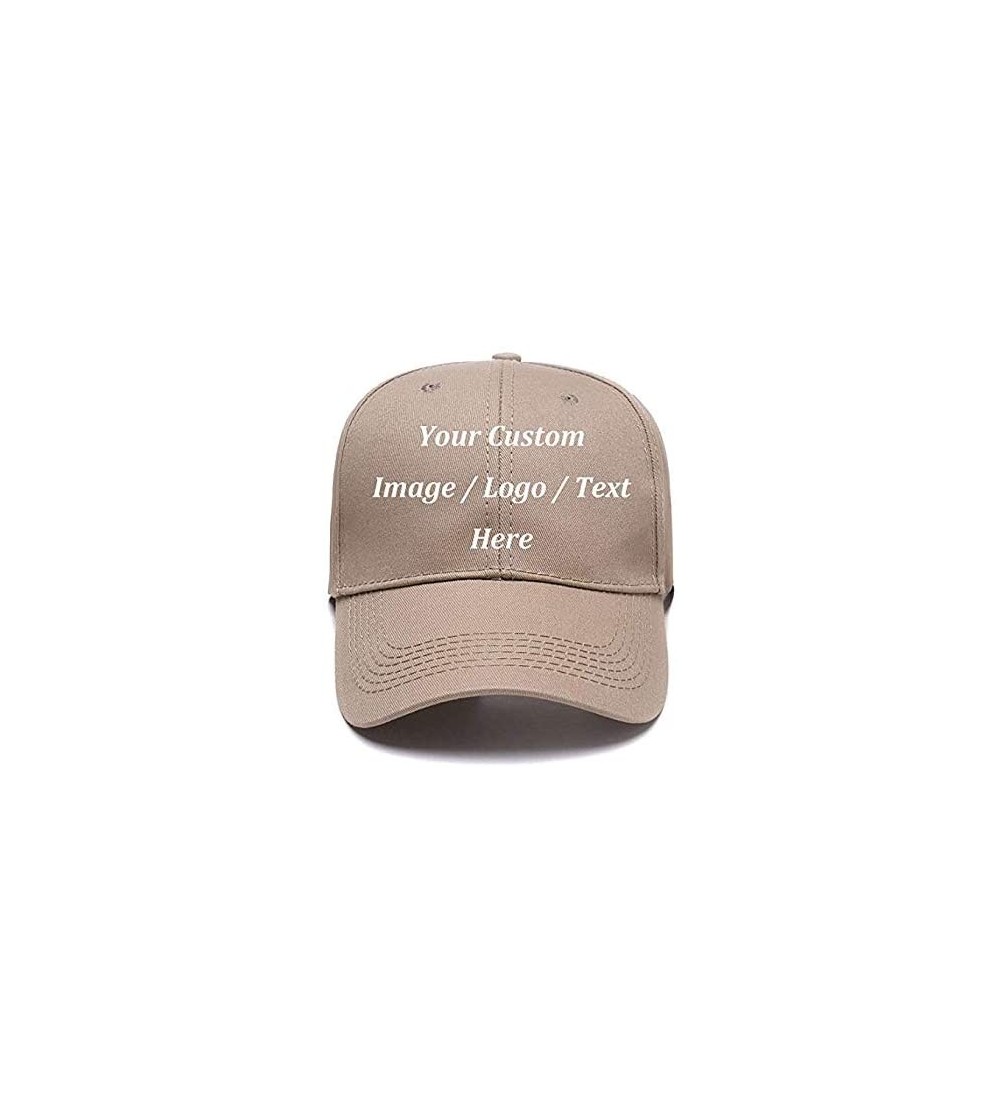 Baseball Caps Men Women Personalized Trucker Hats Customized Adjustable Snapback Baseball Caps Dad Hat - Khaki - CV18E0HH49R ...
