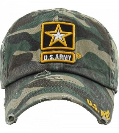 Baseball Caps US Army Official Licensed Premium Quality Only Vintage Distressed Hat Veteran Military Star Baseball Cap - C118...