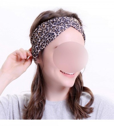 Headbands Leopard Headbands Hairbands Headband Bandanas - Coral - C418X49AWHO $24.14