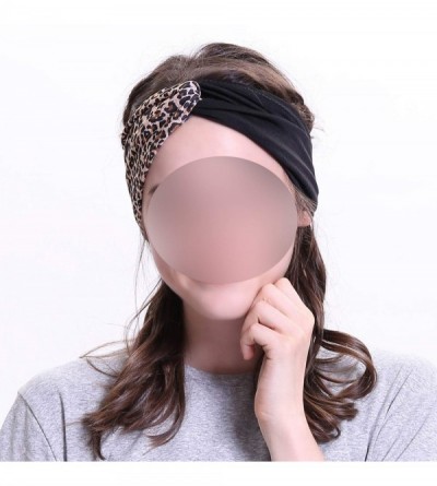Headbands Leopard Headbands Hairbands Headband Bandanas - Coral - C418X49AWHO $24.14