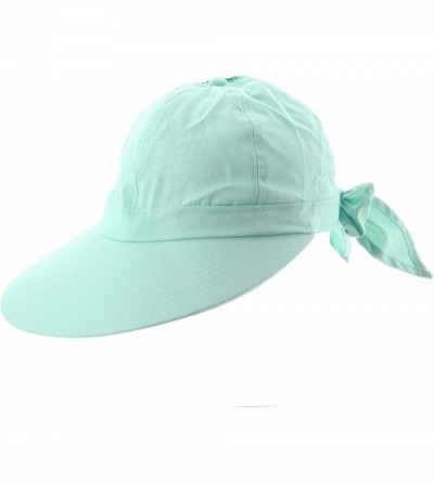 Visors Women's Classic Quintessential Sun Wide Visor Golf Hat - Mint Blue - CI18QGH9TXC $20.48