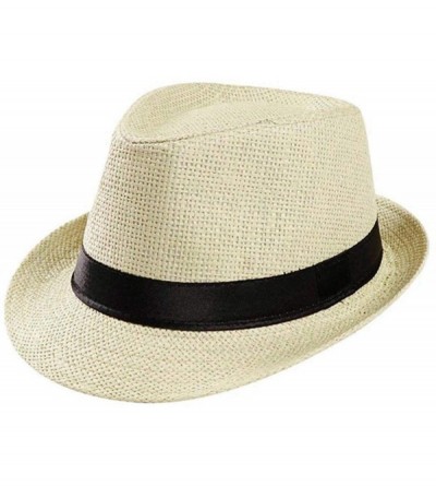 Sun Hats Unisex Summer Round Shape Sunscreen Patchwork Beach Hat Sun Hats - Apricot - CV18RDY72SE $19.33
