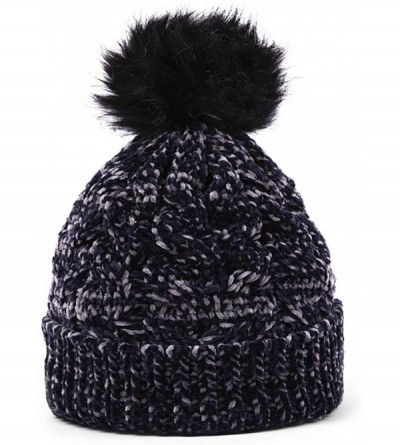 Skullies & Beanies Womens Winter Hats- Knit Hats for Women Winter- Slouchy Beanie Women Knit Hats Skull Caps - Black - C918W5...