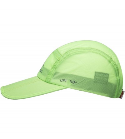 Sun Hats UPF50+ Protect Sun Hat Unisex Outdoor Quick Dry Collapsible Portable Cap - B1-fluorescent Green - CQ182TK9NSS $14.58