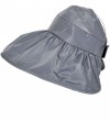 Skullies & Beanies Summer Collapsible Large Wide Brimmed Sun Hat Anti-UV Hat Sun Beach Empty Hat - Gray - CC18D2MO8IS $26.59