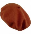 Berets Women's Wool French Beret Cozy Stretchable Beanie Unisex Artist Cap One Size - Rust - CC18ATL899Z $19.67