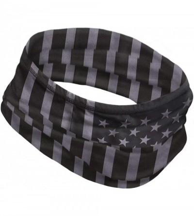Headbands Cooling Gaiter Bandana Headband Scarf - US Flag - Gray - C818RSGX5YQ $25.74