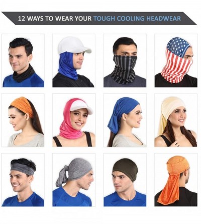 Headbands Cooling Gaiter Bandana Headband Scarf - US Flag - Gray - C818RSGX5YQ $10.78