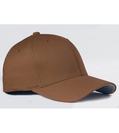 Baseball Caps Blank V Twill Fitted Hat Cap Flex Fit 5001 L/XL - Black - CP118BLO887 $8.41