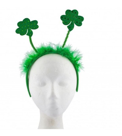 Headbands Green Fabric Furry Shamrock St Patrick's Day Festive Headband - C2185020KII $13.07