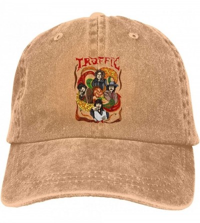 Baseball Caps Traffic Band Mens&Women's Unisex Denim Caps with Adjustable Strap - Natural - C718QTNWDC6 $8.37