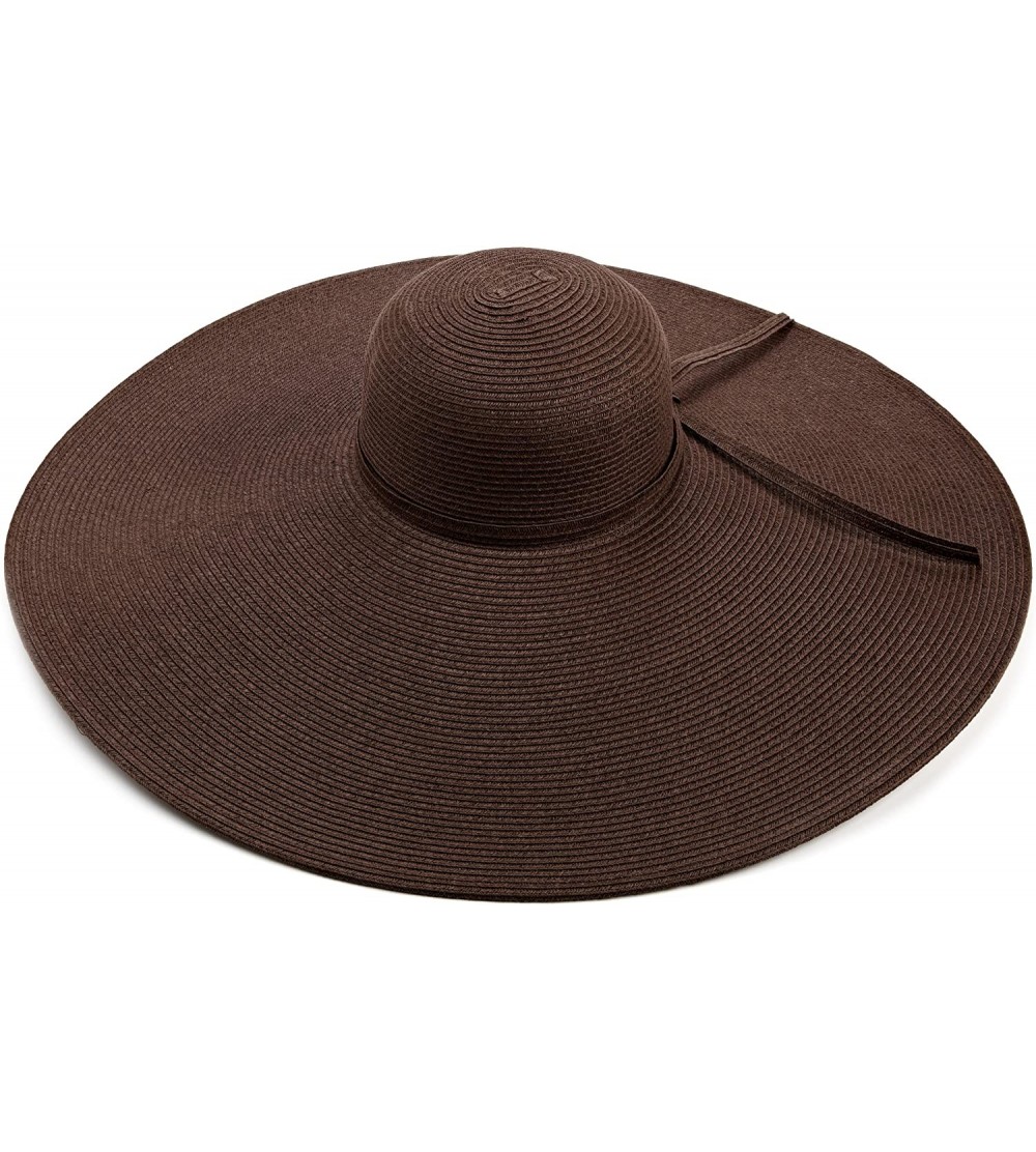 Sun Hats Women's Ultrabraid X Large Brim Hat - Chocolate - CW1143BNX1R $43.48