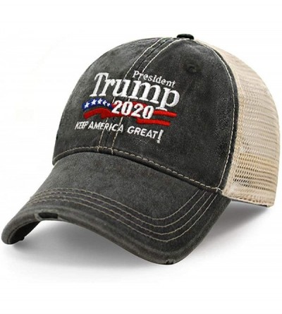 Baseball Caps Trump 2020 Keep America Great Campaign Embroidered US Hat Baseball Cotton Cap - Trucker Charcoal - CU18GGG6GLC ...