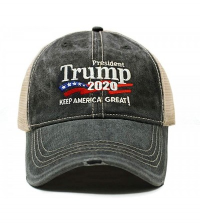 Baseball Caps Trump 2020 Keep America Great Campaign Embroidered US Hat Baseball Cotton Cap - Trucker Charcoal - CU18GGG6GLC ...