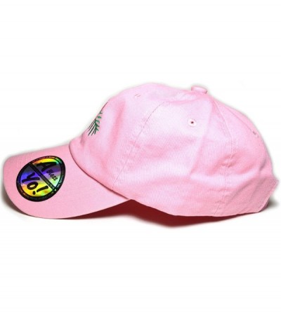 Baseball Caps Hawaii Flower Lei Embroidered Premium Quality Cotton Hat Golf Baseball Cap AYO1036 - Pink - C7186IG9YCS $10.53