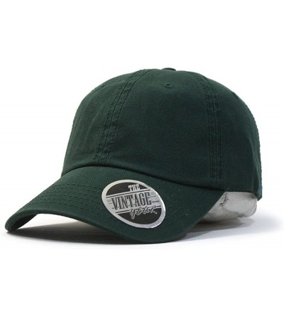 Baseball Caps Classic Washed Cotton Twill Low Profile Adjustable Baseball Cap - Dark Green - C512EL7HF1L $23.15