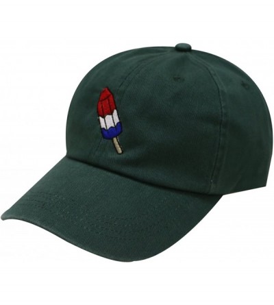 Baseball Caps Firecrackers Ice Cream Cotton Dad Caps - Hunter Green - CY12L9P51AJ $13.47