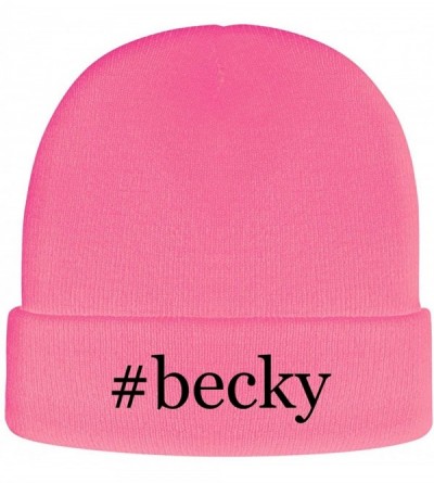 Skullies & Beanies Becky - Hashtag Soft Adult Beanie Cap - Pink - CW18AXMTM7T $22.96