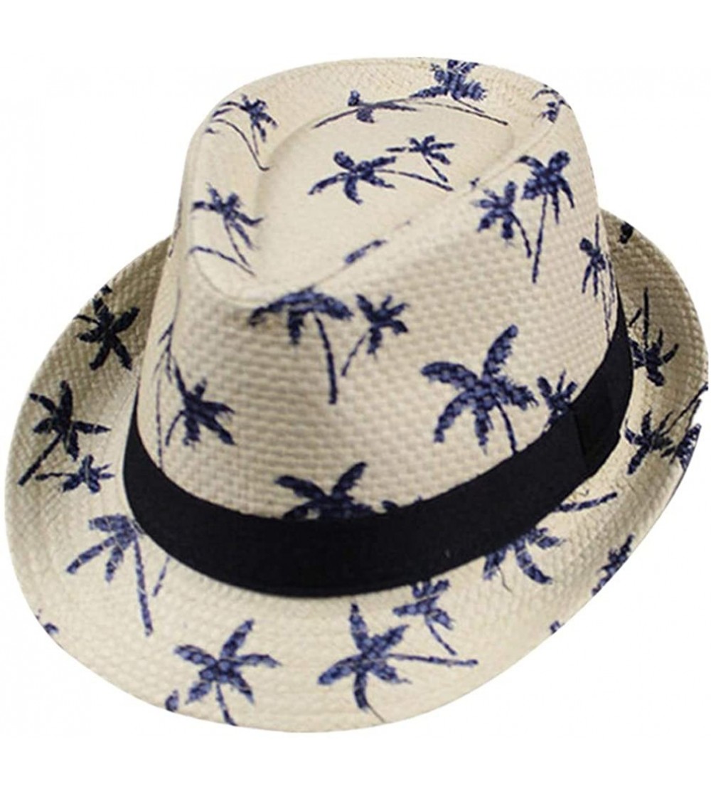 Berets Womens Sun Hat Floppy Foldable Ladies Women Maple Leaf Straw Beach Summer Hat Cap - Beige - CU18IQ8SWT7 $9.50