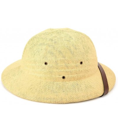 Sun Hats Adults Straw Jungle Explorer Helmet Hats - Brown - CQ18XT0UC3U $41.92