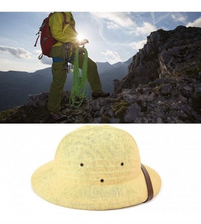 Sun Hats Adults Straw Jungle Explorer Helmet Hats - Brown - CQ18XT0UC3U $41.92