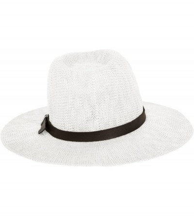 Fedoras Coral Jones Boys Floppy Straw Hat Fedora - White - CK126BIVQU9 $27.10