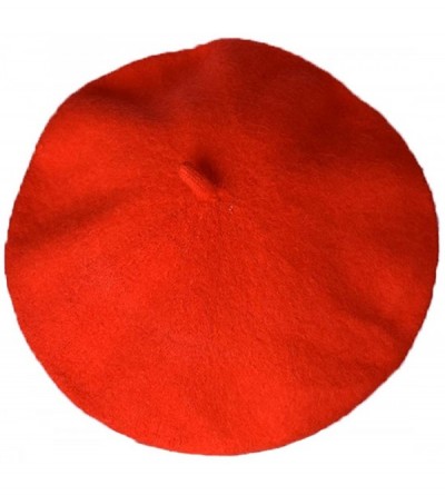 Berets Women's Solid Color Classic French Style Beret Beanie Hat - Red - C811Y7M5OTV $8.13