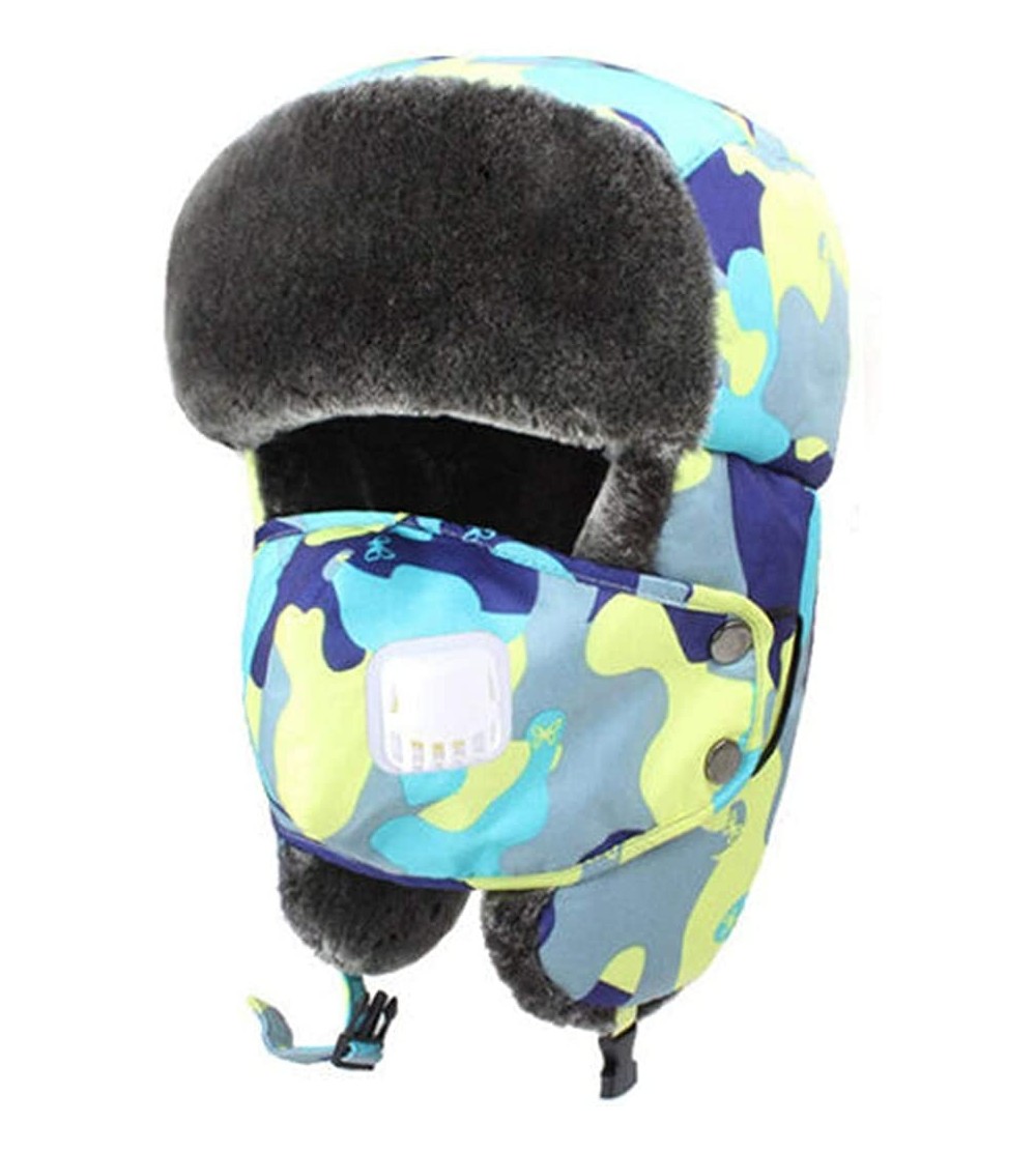 Rain Hats Unisex Winter Trooper Hat Hunting Hat for Men and Women Ushanka Ear Flap Chin Strap and Windproof Mask - C218Y8UQWQ...