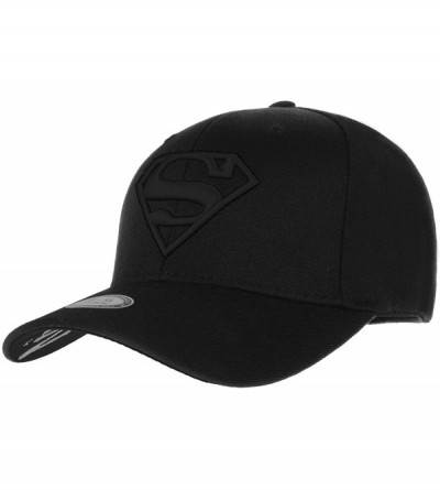 Baseball Caps Superman Shield Embroidery Baseball Cap AC3260 - Twoblack - C312GZ1LEJZ $21.24