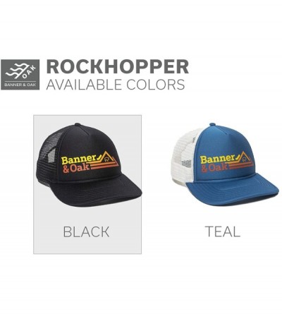 Baseball Caps Rockhopper Retro Foam Trucker Hat - Adjustable Baseball Cap w/Plastic Snapback Closure - Black - CZ18U5T63GN $2...