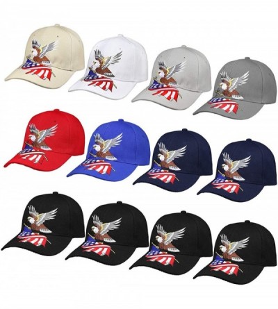 Baseball Caps Wholesale 12-Pack Baseball Cap Donald Trump Keep American Great Again - Usa Flag & Eagle 564 - CT18ARLT2M7 $60.85