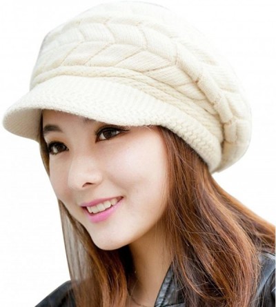 Skullies & Beanies Hats for Women- Fashion Women Hat Winter Skullies Beanies Knitted Hats Cap - Beige - C11886UCA80 $22.98