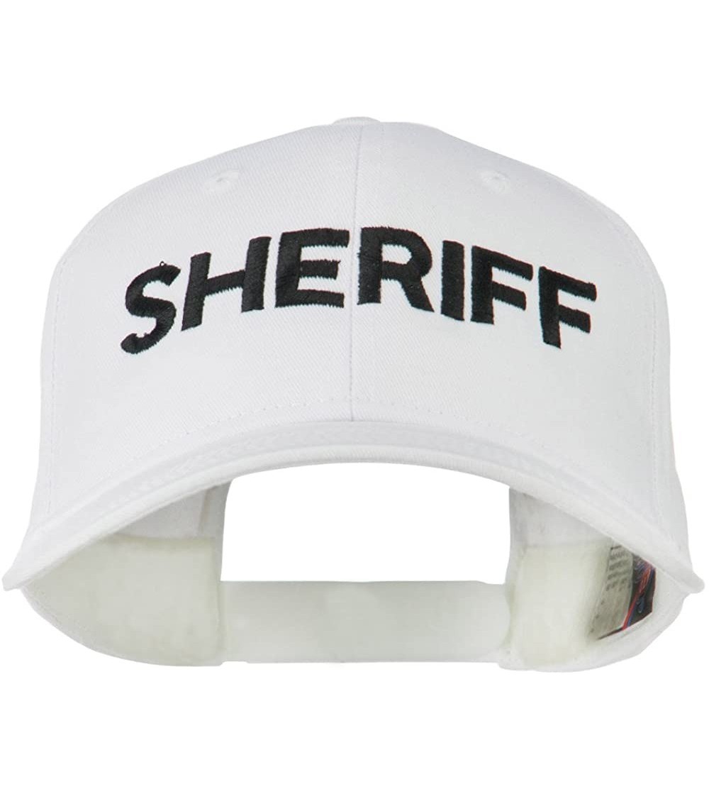 Baseball Caps Sheriff Embroidered Low Profile Cap - White - C111MJ4438H $41.72
