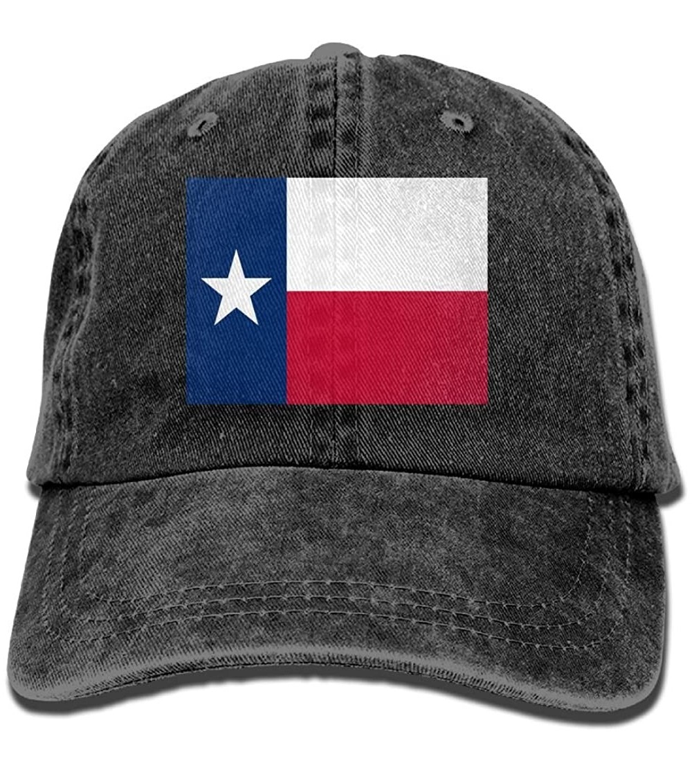 Baseball Caps LINGMEI Flag Of Texas Unisex Adult Denim Dad Baseball Hat Sports Outdoor Cowboy Cap For Men and Women - Black -...