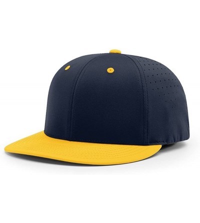 Baseball Caps PTS30 LITE R-Flex PTS 30 FIT Baseball HAT Ball Cap - Navy/Gold - C1186XQR8OU $9.21