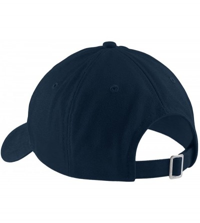 Baseball Caps IDFWU Embroidered Brushed Cotton Adjustable Cap Dad Hat - Navy - CI12MS0FGLT $22.43