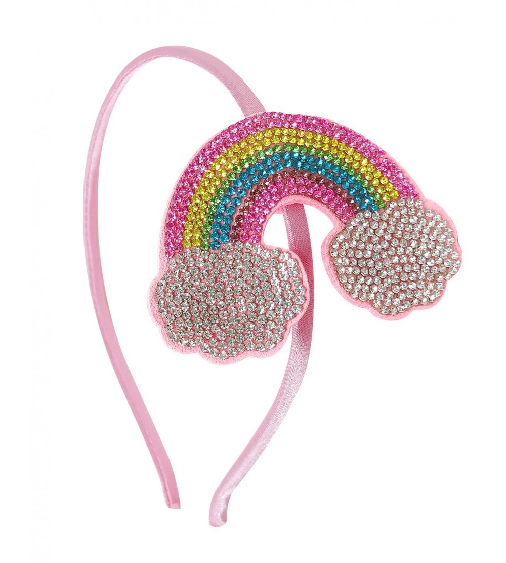 Headbands Girls Womens Crystal Party Headband (Rainbow) - CI18TKXR642 $9.99