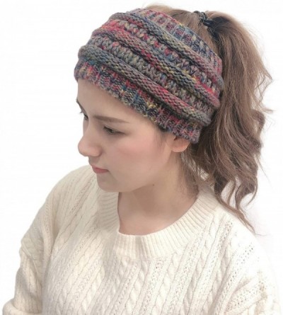 Skullies & Beanies Women Winter Stretchy Soft Knitted Comfort Beanie Hats Skullies Cap Ear Warmer Headband (Gary/multi) - CL1...