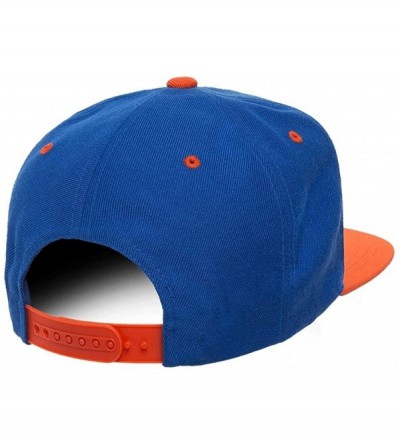 Baseball Caps Classic Wool Snapback with Green Undervisor Yupoong 6089 M/T - Royal/Orange - C512LC2LQT5 $12.35