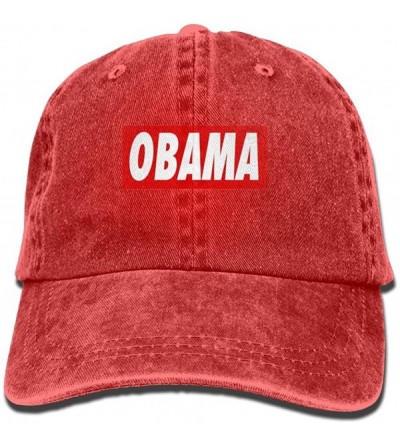 Baseball Caps I Miss Obama Denim Hat Adjustable Unisex Classic Baseball - Red - CQ18DW05W7Q $17.40