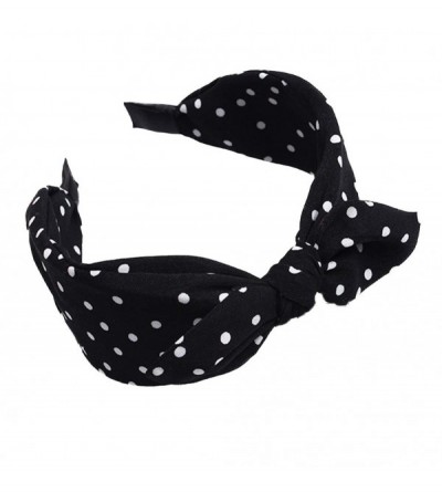 Headbands Sweet Bowknot Headband Headwrap - Black - CQ18O8ED4EY $6.14